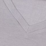 AS 男V領長袖上衣 灰