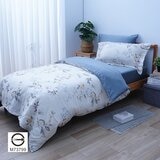 CASA 100%萊賽爾兩用被床包枕套四件組 秋實灰藍 單人