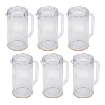 Double Layer Water Pitcher 1.7 L X 6-Piece Set