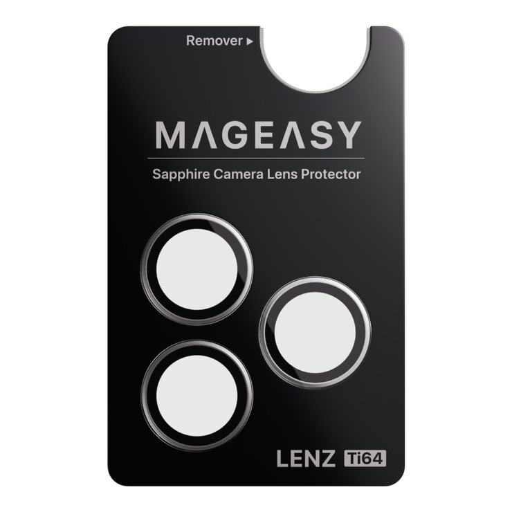 MAGEASY Odyssey Stand M 超軍規防摔磁吸支架手機殼 iPhone 17 Pro Max(珊瑚) + 鏡頭保護貼Lenz 鈦合金(鈦白) + Vetro 9H 鋼化玻璃保護膜