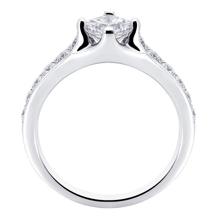 1.08克拉 鉑金方形鑽石戒指 VS2/I