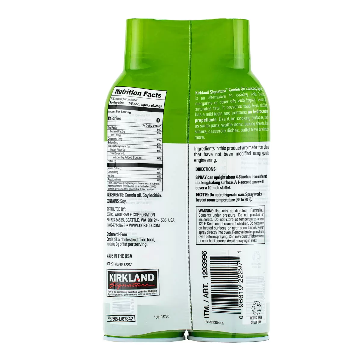 Kirkland Signature 科克蘭噴霧式芥花油397公克x 2入 Costco 好市多