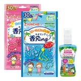 日本金鳥防蚊自寶噴霧 1入 + 驅蚊蟲環花香30入 + 驅蚊蟲環果香組合 30入