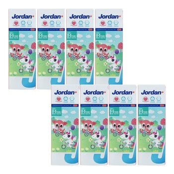 Jordan 0-5歲兒童牙膏 含氟500ppm 草莓口味 75公克 X 8入 Jordan 0-5歲兒童牙膏 含氟500ppm 草莓口味 75公克 X 8入