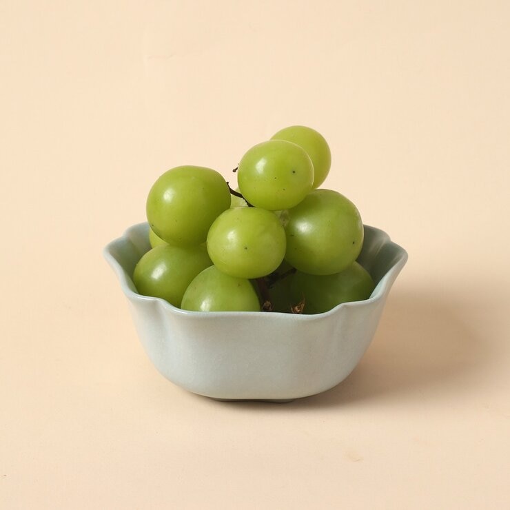 陸寶 汝窯五瓣皿 2件組