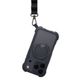MAGEASY Odyssey Stand M 超軍規防摔磁吸支架手機殼 iPhone 17 Pro(皮革午夜) + 鏡頭保護貼Lenz 鈦合金(鈦白) + Vetro 9H 鋼化玻璃保護膜