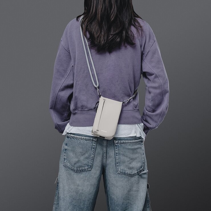 MAGEASY Phone Sacoche 手機掛繩隨行包 + 8.3mm掛繩 水泥灰 + 韌性灰掛繩