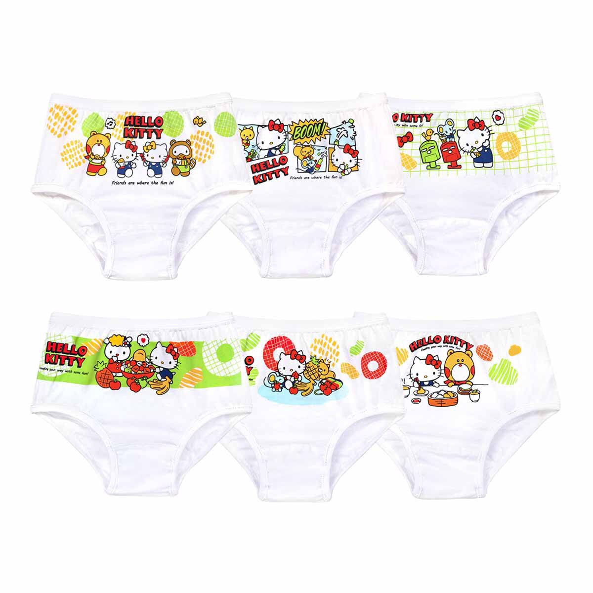女童卡通圖案純棉內褲 6件入 XL