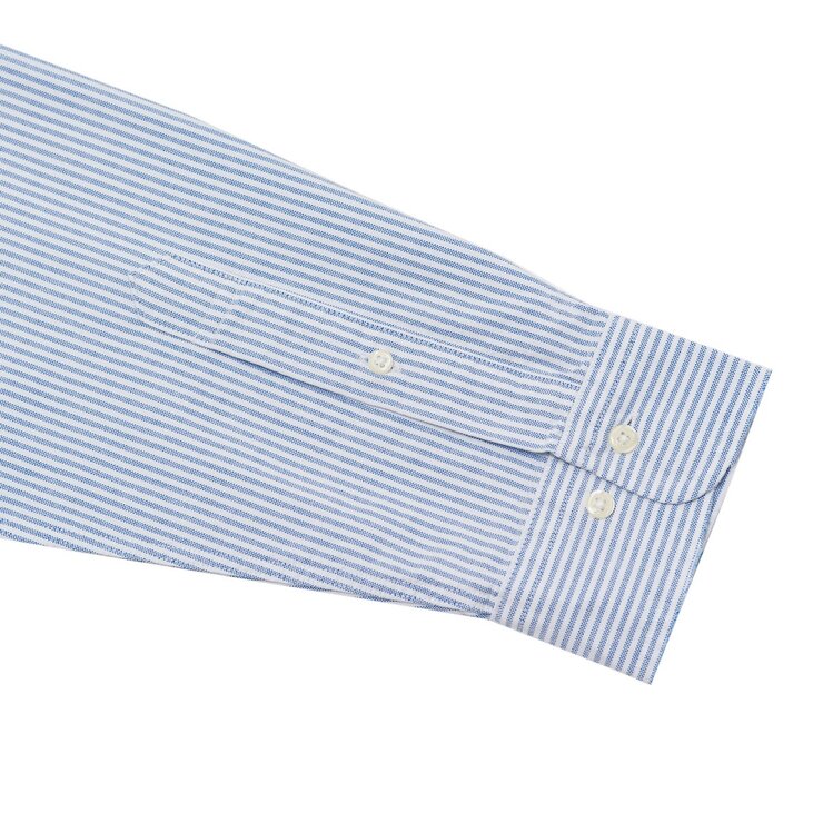 Brooks Brothers 男長袖襯衫 藍色條紋 L