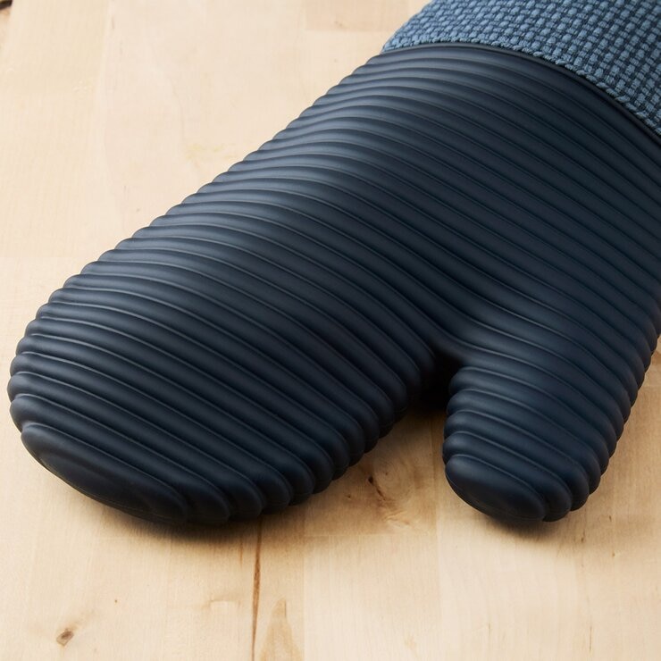 KitchenAid 矽膠廚房隔熱 4件組 (隔熱手套 X 2入 + 隔熱墊 X 2入) 藍