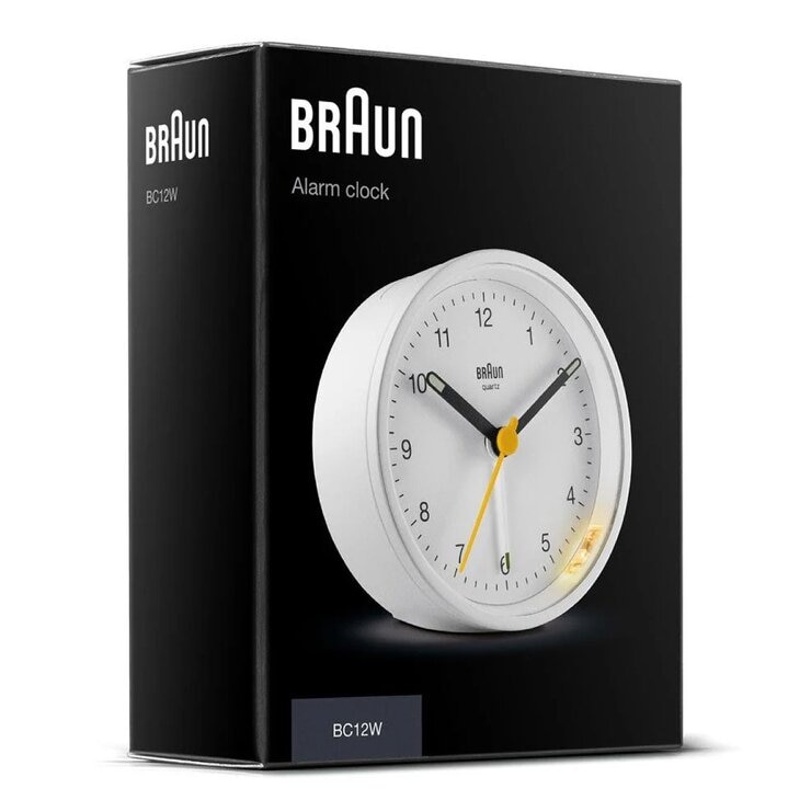 德國百靈 經典類比鬧鐘 白 #BC12W