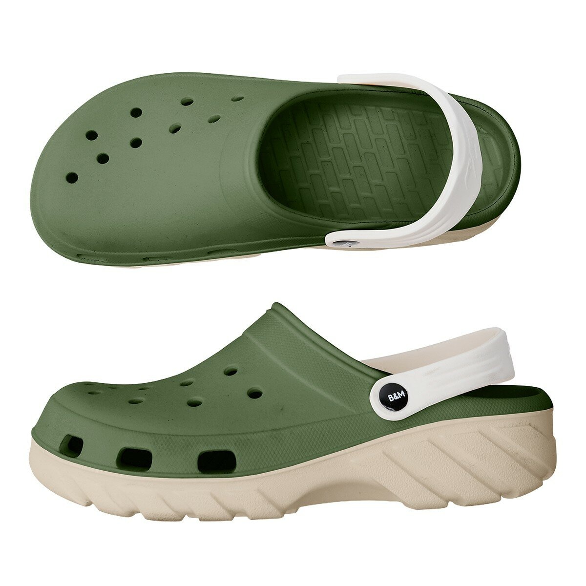 母子鱷魚 水陸雙色洞洞鞋 岩綠 母子鱷魚 水陸雙色洞洞鞋 岩綠