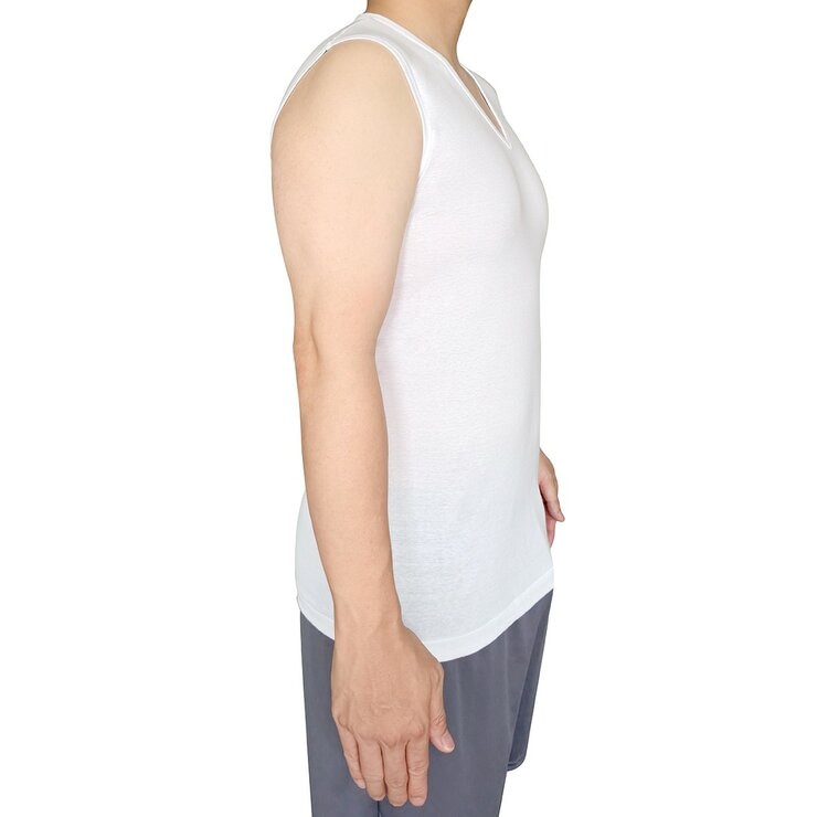 郡是 男V領背心 2入組 白