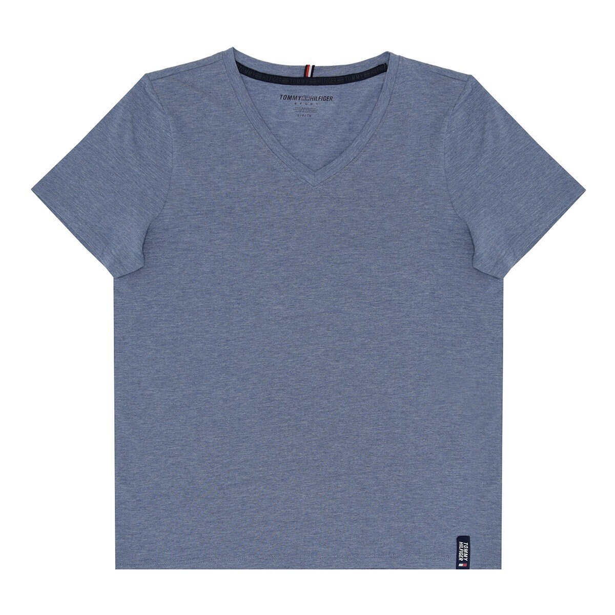 Tommy Hilfiger 女V領短袖上衣 藍 M