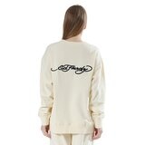 Ed Hardy 女刺繡圓領長袖上衣