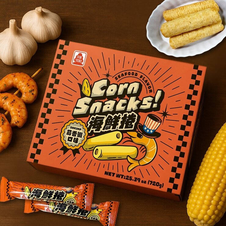 北田 海鮮捲蒜香蝦口味 120公克 X 6包