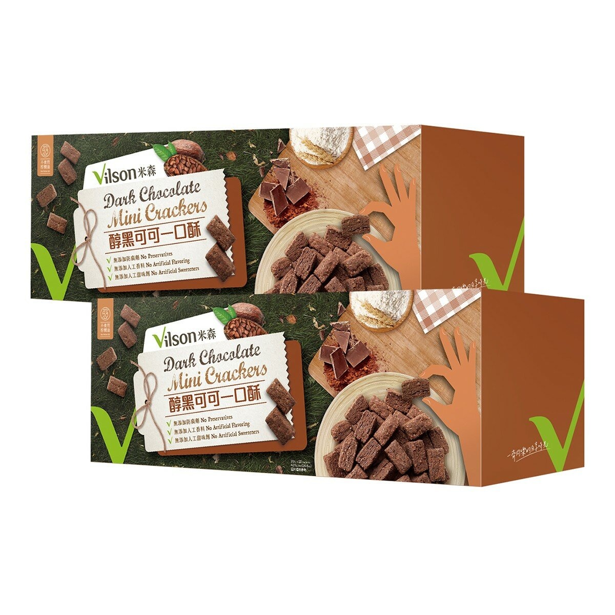 米森 醇黑可可一口酥 20公克 X 21包 X 2盒 米森 醇黑可可一口酥 20公克 X 21包 X 2盒