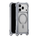 MAGEASY Odyssey Strap M 超軍規防摔掛繩手機殼 iPhone 17 Pro(迷霧/高冷灰) + 鏡頭保護貼Lenz 鈦合金(迷霧鈦) + Vetro 9H 鋼化玻璃保護膜