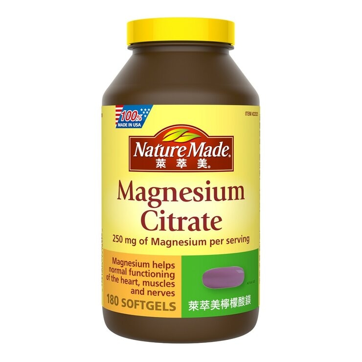 Nature Made 萊萃美 檸檬酸鎂 180粒 Nature Made 萊萃美 檸檬酸鎂 180粒