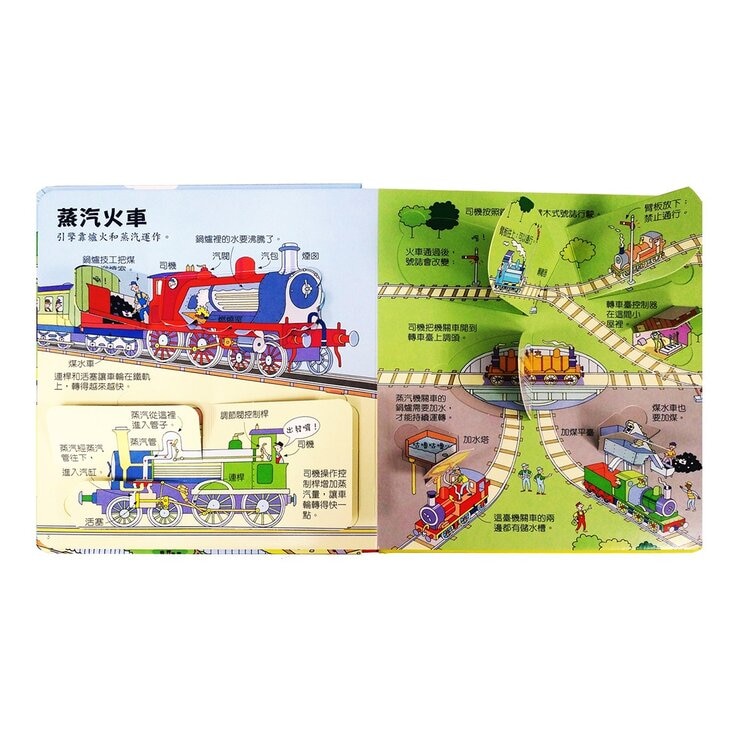 Look Inside（共２冊）：帥氣酷炫的車子＋各式各樣的火車