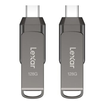 Lexar 雷克沙 JumpDrive Dual Drive D400 USB 3.1 Type-C / Type-A 128GB 雙接口隨身碟 2入組