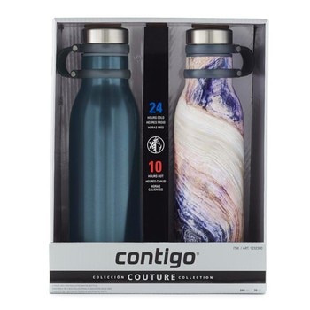 Contigo 不鏽鋼水瓶兩件組 20OZ/590 毫升 Contigo 不鏽鋼水瓶兩件組 20OZ/590 毫升