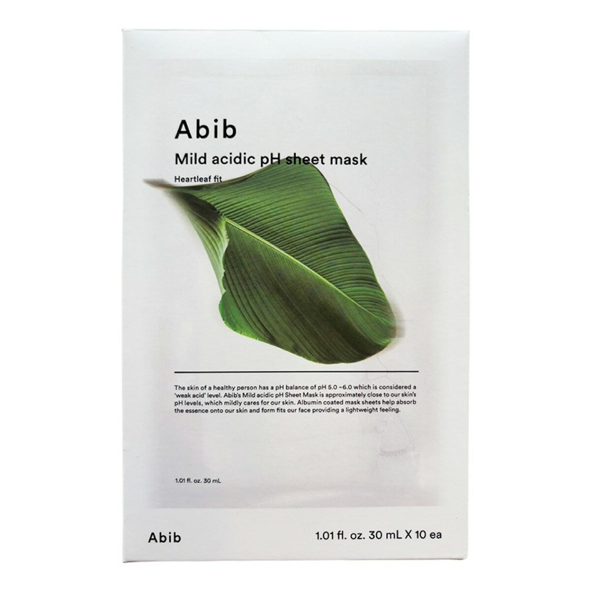 Abib pH 弱酸性魚腥草面膜 10片 X 2入