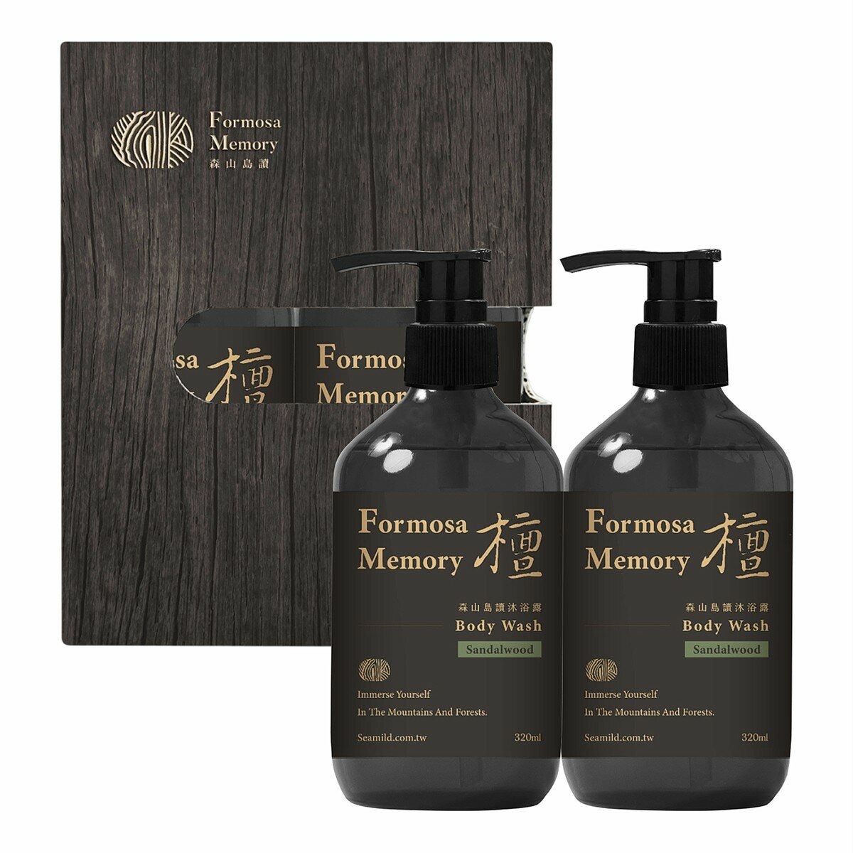 森山島讀沐浴露 檀木 320毫升 X 2入
