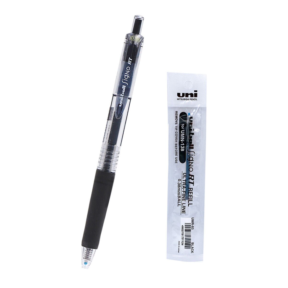 三菱 uni-ball Signo RT UMN-138 超細自動鋼珠筆 0.38公釐 筆12支+筆芯24支多種顏色選擇