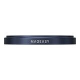 MAGEASY Bright M 不發黃軍規磁吸透明殼 iPhone 17 Pro(白磁圈) + 鏡頭保護貼Lenz(午夜) + Vetro 9H 鋼化玻璃保護膜