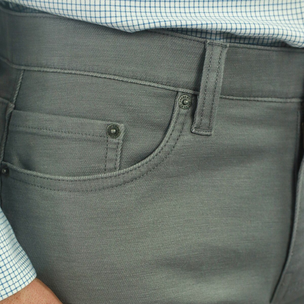 Jachs 男經典五口袋長褲 灰 腰圍 34吋 X 褲長 30吋