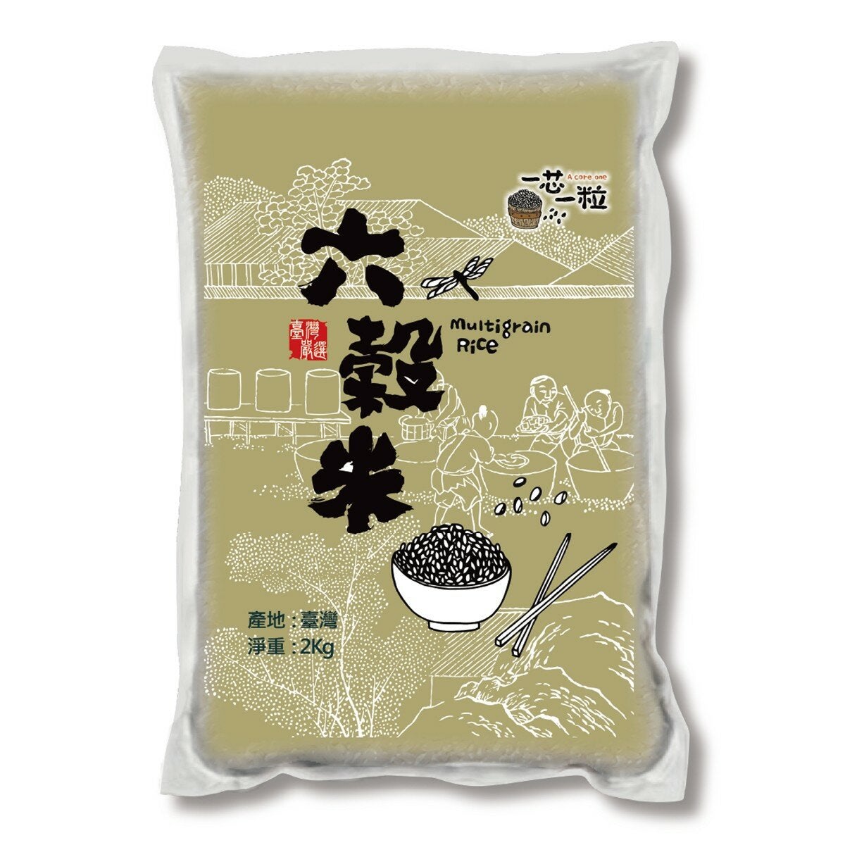一芯一粒 六穀米 2公斤 X 2入