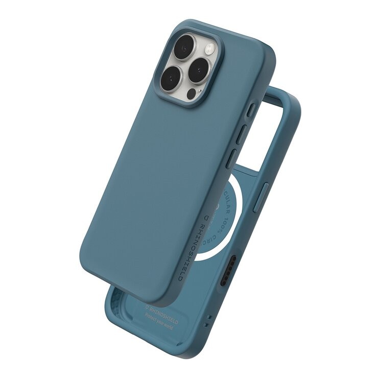 犀牛盾 iPhone 16 Pro Max SolidX (MagSafe兼容) 強化吸震緩衝防摔手機殼 + 9H 抗藍光鋼化玻璃保護貼 深海藍