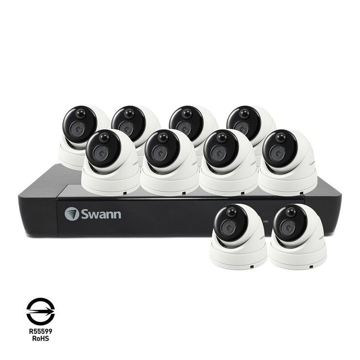 Swann 4K 半球型攝影機 X 10 + 16通道NVR套裝 Swann 4K 半球型攝影機 X 10 + 16通道NVR套裝