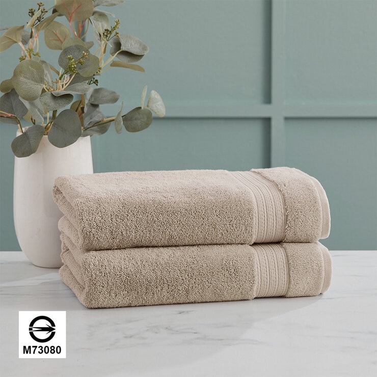 Purely Indulgent 印度純棉浴巾 76公分 X 147公分 卡其色