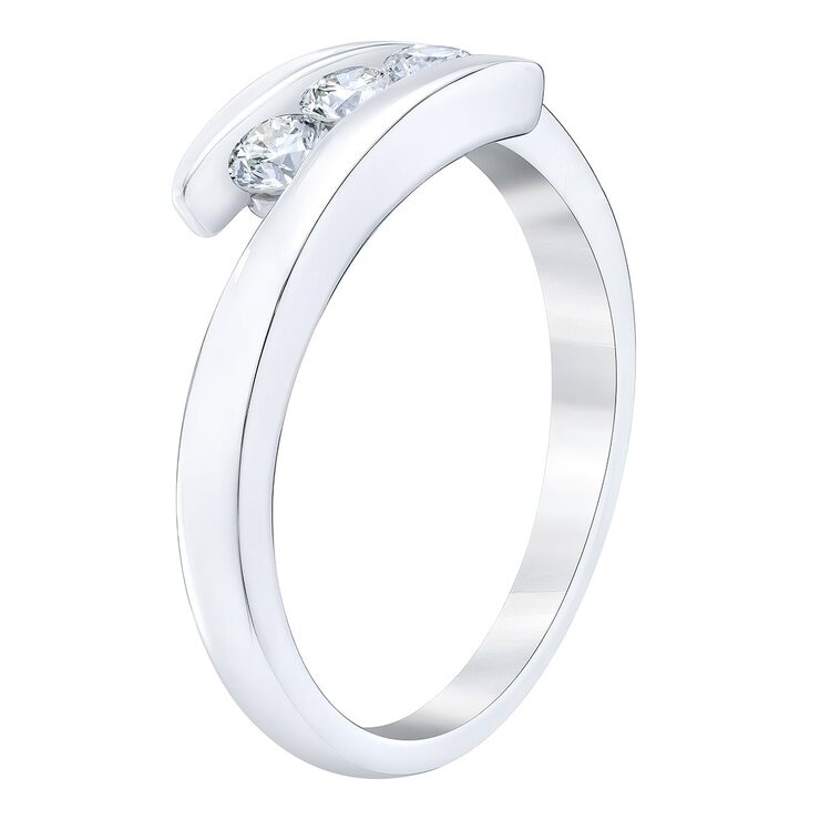 0.3克拉 14K白K金 鑽石戒指 VS2/I