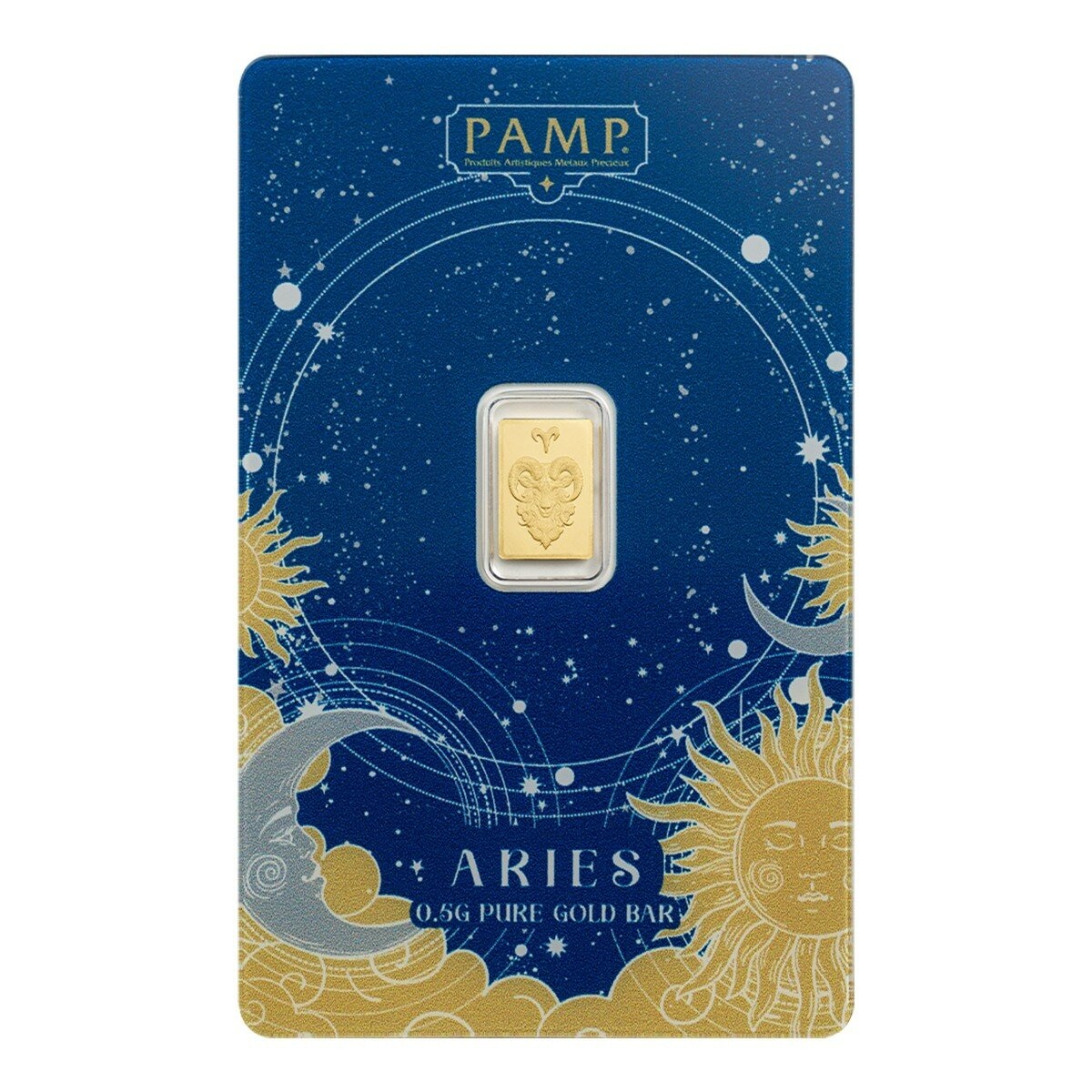 PAMP 12星座黃金條塊 999.9純金 0.5公克 牡羊座