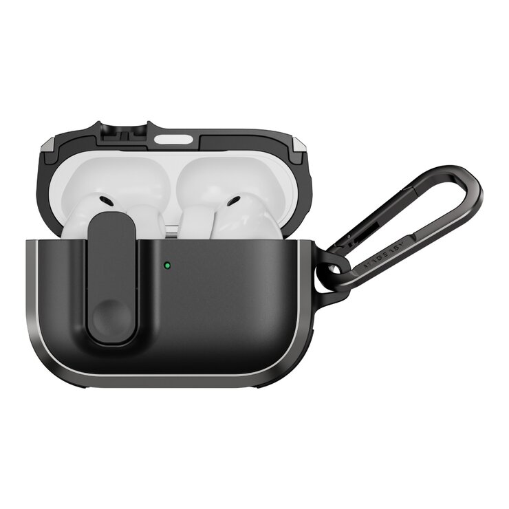MAGEASY Odyssey with Wrist Strap 抗衝擊磁扣耳機殼 AirPods Pro 3 金屬黑 MAGEASY Odyssey with Wrist Strap 抗衝擊磁扣耳機殼 AirPods Pro 3 金屬黑