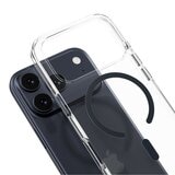 MAGEASY Bright M 不發黃軍規磁吸透明殼 iPhone 17 Pro(午夜磁圈) + 鏡頭保護貼Lenz(炫彩) + Vetro 9H 鋼化玻璃保護膜