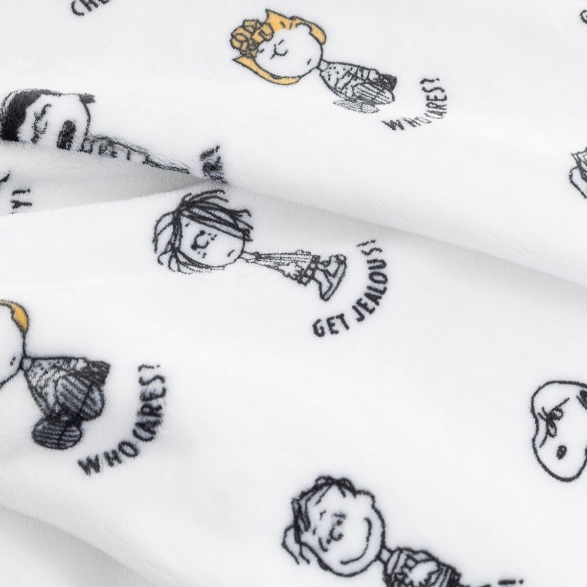 Peanuts 經典卡通舒適毯 152公分 X 177公分 白