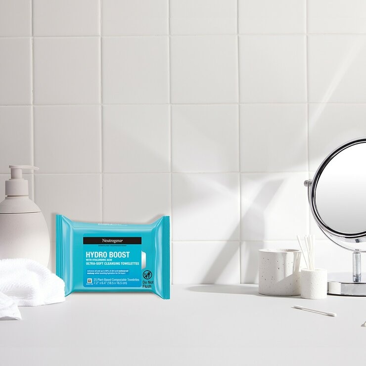 露得清 柔軟潔面巾組 卸妝棉 25張 X 4入 & 玻尿酸保濕棉 25張 X 1入