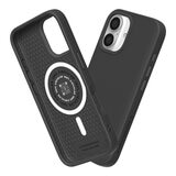 犀牛盾 iPhone 16 Plus SolidSuit MagSafe 兼容 經典防摔手機殼 + 9H 抗藍光鋼化玻璃保護貼 經典黑