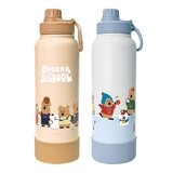 DINOTAENG 呆萌町 不鏽鋼保冷保溫瓶 1.2公升 X 2件組