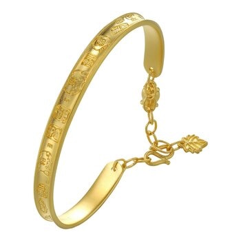 24K黃金手鐲 古法百福560厘