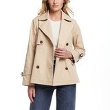 Weatherproof 女短版風衣 米