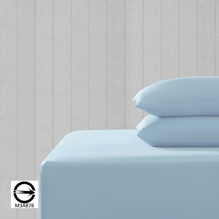 Don Home 涼感素色雙人床包枕套 3件組 152公分 X 190公分