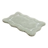 Riviera Home 花邊柔軟浴室地墊 2入 40公分 X 60公分 綠