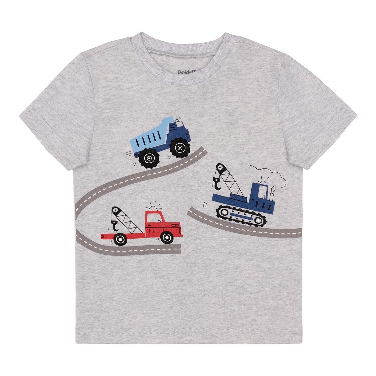 Pekkle 兒童圓領短袖上衣四件組 車車 4T