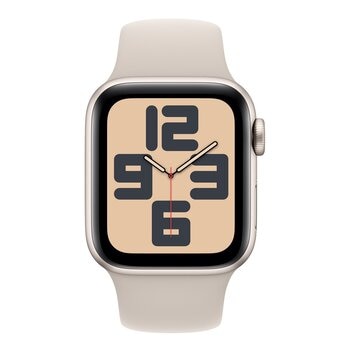 Apple Watch SE (GPS) 40公釐星光色鋁金屬錶殼 星光色運動型錶帶