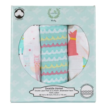 Laurelcrest Baby 有機棉雙層紗布巾三入組 Laurelcrest Baby 有機棉雙層紗布巾三入組